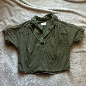 Target Olive Green Women's Short-Sleeve Popover Tunic